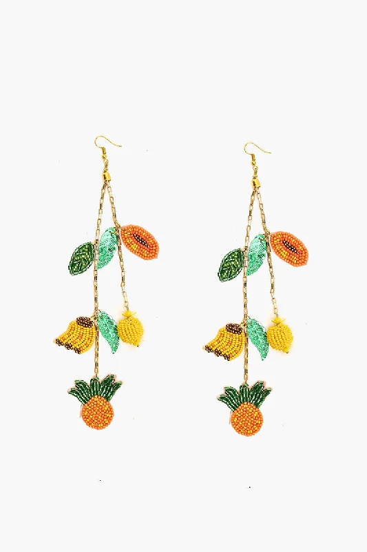 Diamond Drop Earrings for Luxury -Fruits Hanging Beaded Earrings