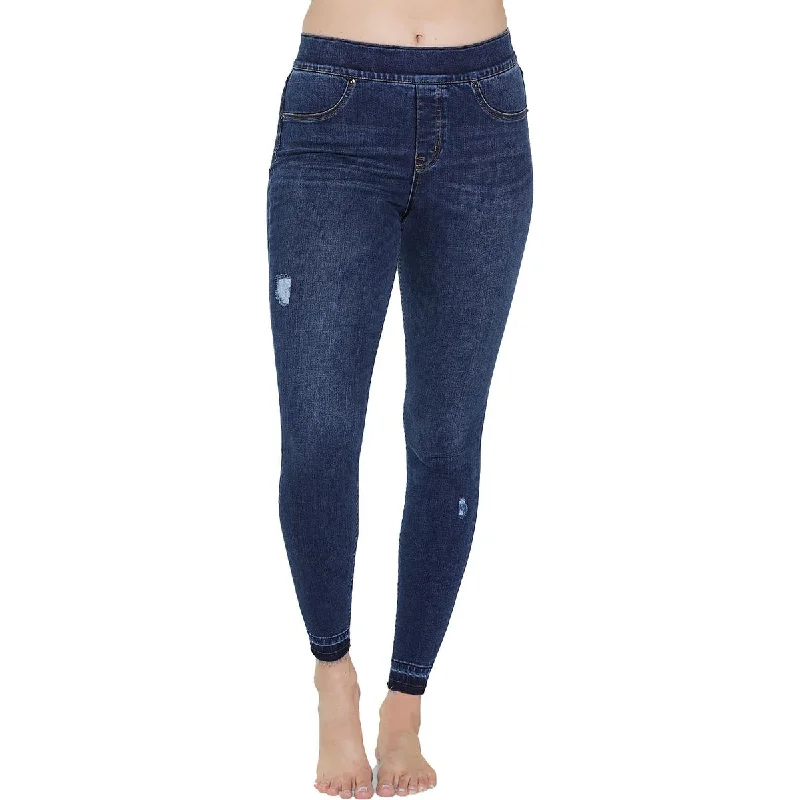 Birthday Jeans for Celebration -Spanx By Sara Blakely Womens Shape and Lift Distressed Skinny Jeans