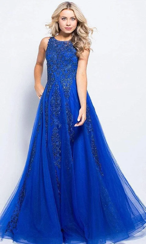 Plus size dresses with classic vibes never age -Plus size dresses with printed designs for casual wear -JVN by Jovani - JVN59046 Embellished Sleeveless Modest Prom Tulle Gown