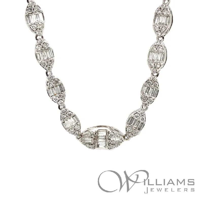 Personalized necklaces and pendants with initials for a customized and meaningful gift-Williams Signature 14 Karat Diamond Necklace