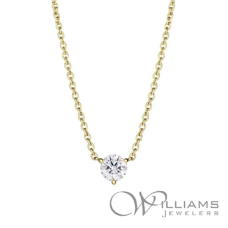 Stunning necklaces and pendants with sapphire gemstones for a luxurious blue hue-Lightbox Jewelry 14 Karat Synthetic Diamond Necklace