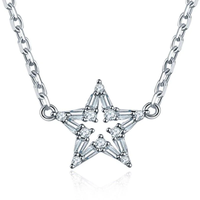 Best necklaces and pendants with infinity hearts for a romantic, eternal symbol-Crystal Star Pendant Necklace