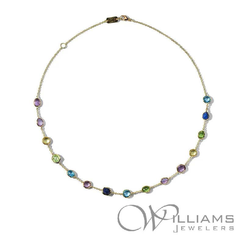 Stunning necklaces and pendants with sapphire gemstones for a luxurious blue hue-Ippolita Rock Candy 18 Karat Multi-Gem Necklace