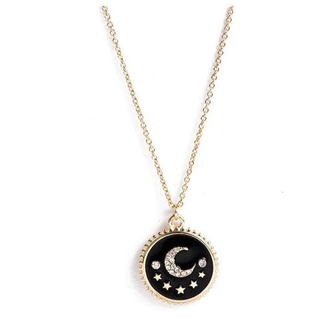 Best necklaces and pendants with adjustable chains for a customizable fit-Moon and Star Pendant Necklace