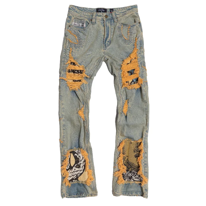 Colored Jeans for Variety -F1944 Cashay Tapestry Denim Jeans - Dirt