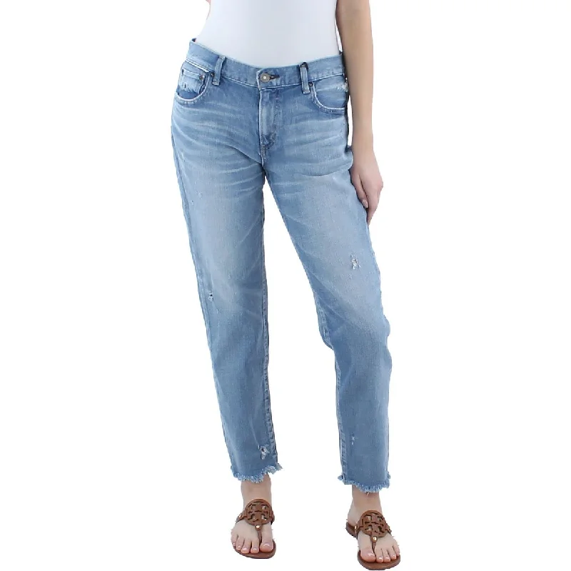 Graduation Jeans for Milestone -Moussy Vintage Womens Diana Distressed Frayed Hem Skinny Jeans