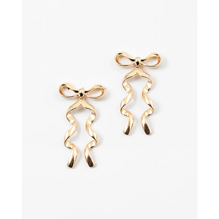 Lover Gold Bow Earrings