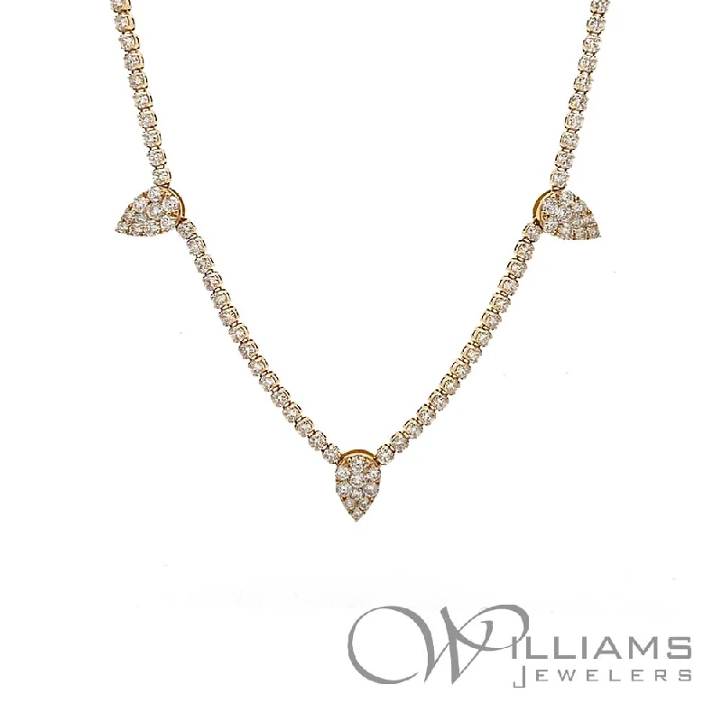 Unique necklaces and pendants with gemstones for a colorful and vibrant statement-Williams Signature 14 Karat Diamond Necklace