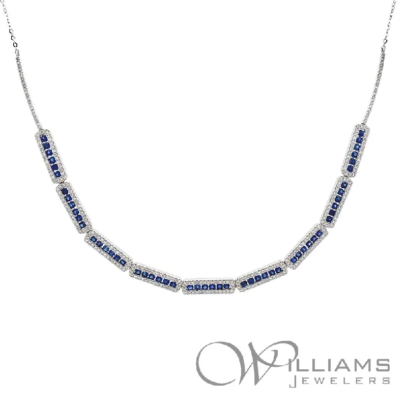 Best necklaces and pendants with matching rings for a coordinated jewelry set-Williams Signature 14 Karat Blue Sapphire Necklace