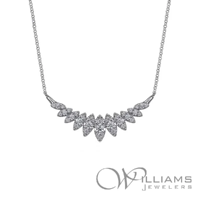 Unique necklaces and pendants with artistic shapes for a creative, one-of-a-kind design-Gabriel & Co. Lusso 14 Karat Diamond Necklace