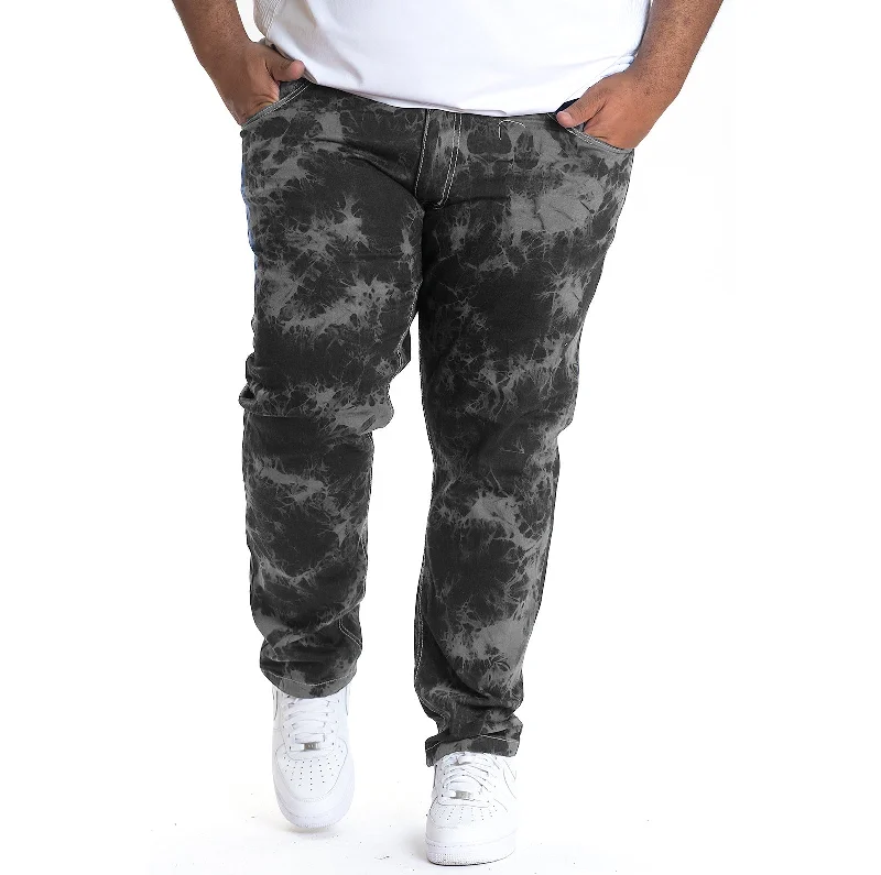 Printed Jeans for Pattern -M2788 MAKOBI Tie Dye Denim Jeans - Black