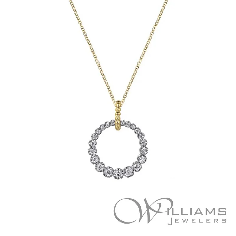 Best necklaces and pendants with vintage lockets for a nostalgic, sentimental look-Gabriel & Co. Bujukan 14 Karat Diamond Necklace