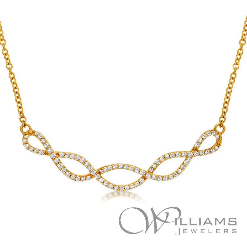 Best necklaces and pendants with personalized coordinates for a special keepsake-Williams Signature 14 Karat Diamond Necklace