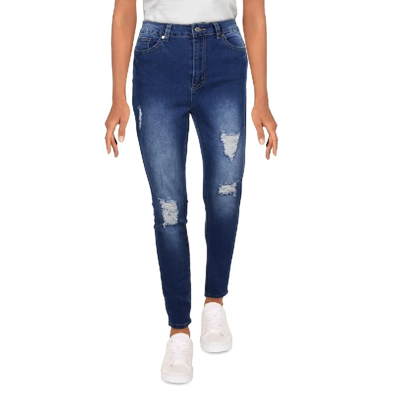 Outdoor Jeans for Adventures -Reason Womens Avas High Rise Destroyed Skinny Jeans