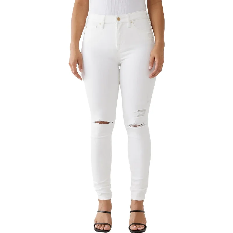 Business Jeans for Dressy -True Religion Womens Halle High Rise Destroyed Skinny Jeans