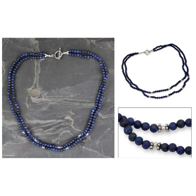 Best necklaces and pendants with zodiac signs for a celestial, astrology-inspired vibe-Agra Azure Lapis Lazuli Necklace