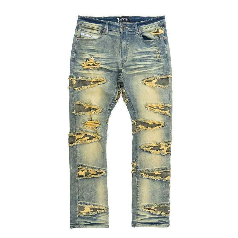 Capri Jeans for Beach Style -M1797 Sassari Denim Jeans - Dirt