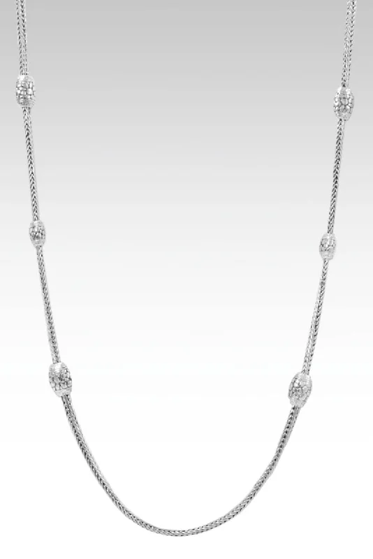 Elegant necklaces and pendants with diamond accents for added sparkle-Barrel Bead Station Necklace™ in Watermark