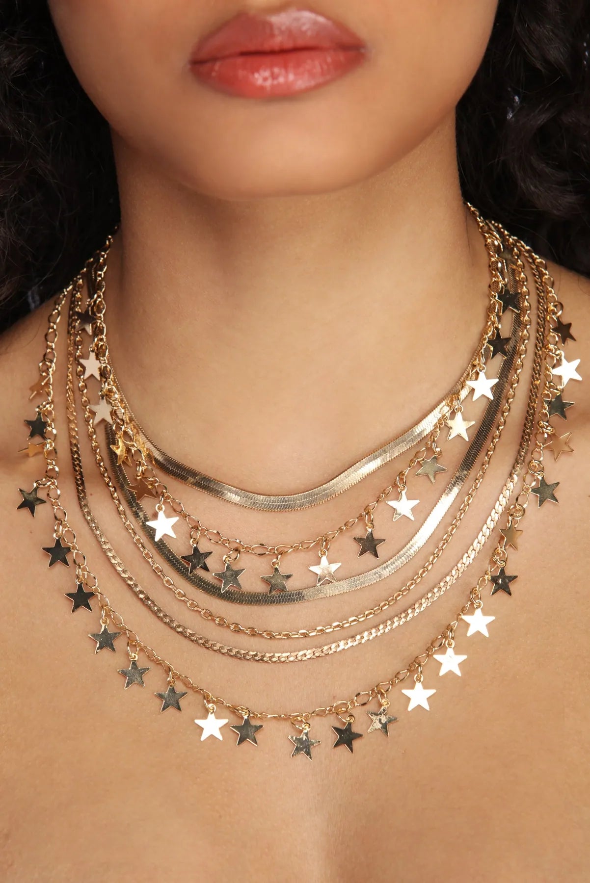 Best necklaces and pendants with adjustable chains for a customizable fit-Star Spangled Layered Necklace