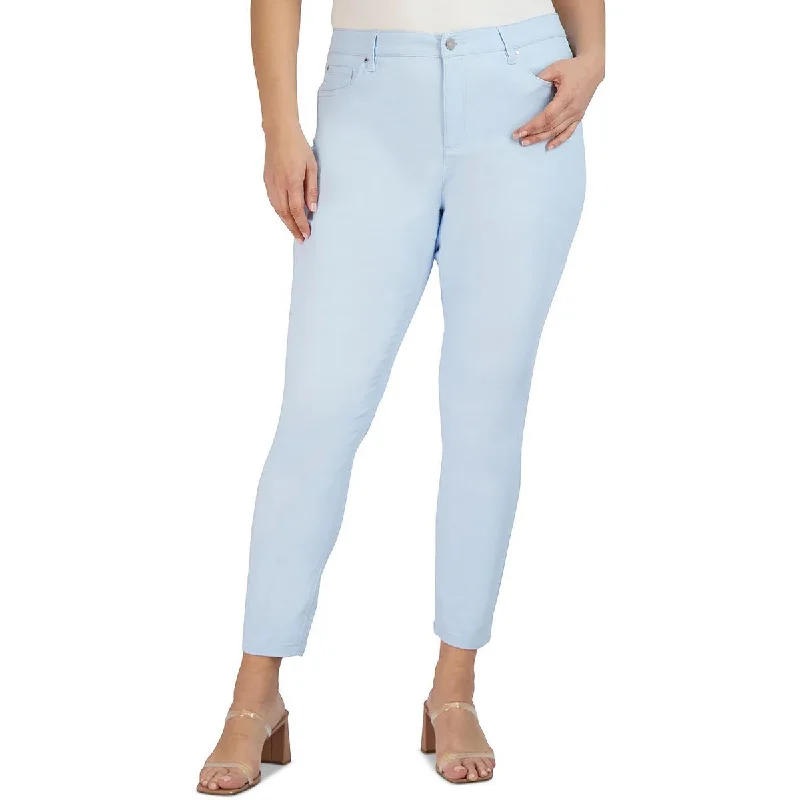 Boyfriend Jeans for Relaxed -Jones New York Womens Plus Shaping Mid-Rise Colored Skinny Jeans