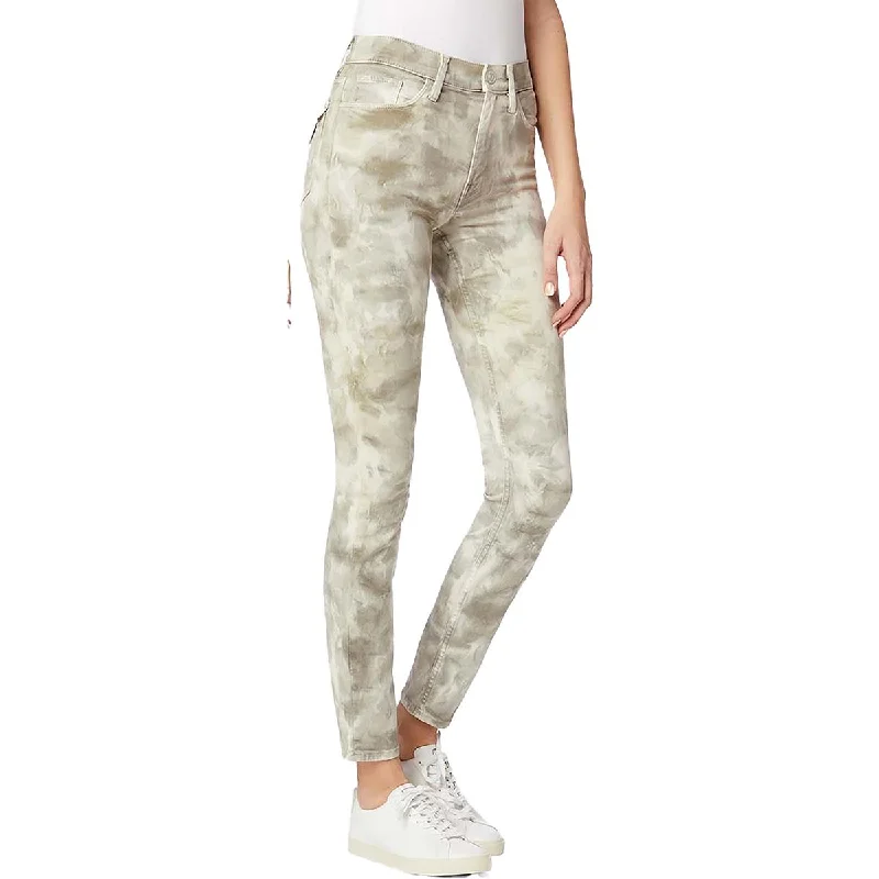 Bootcut Jeans for Flattering -Hudson Womens Collin High Rise Tie-Dye Skinny Jeans