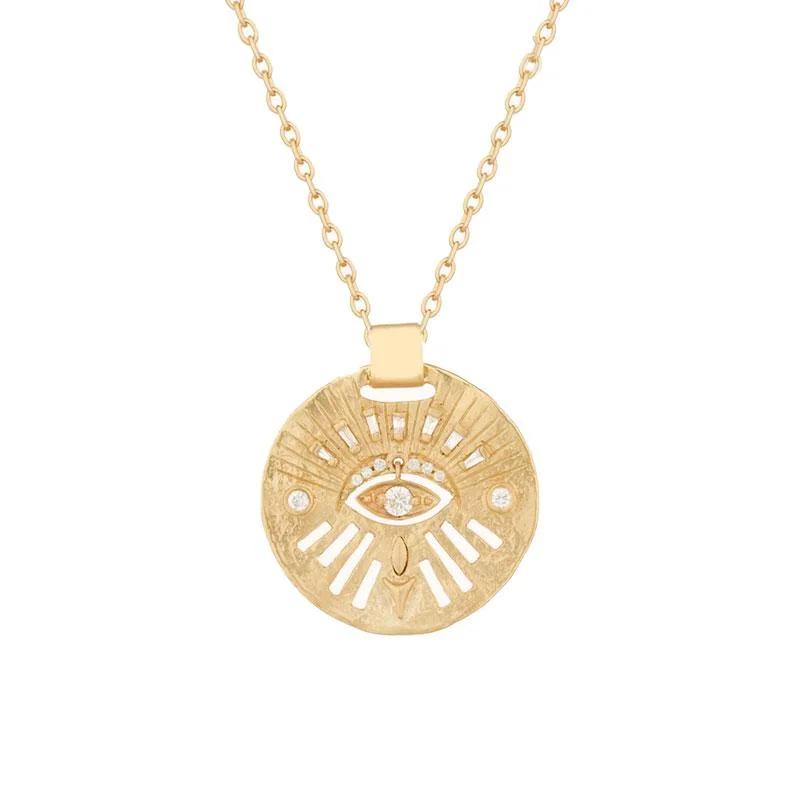 Necklaces and pendants with abstract shapes for a modern, creative appearance-Diamond Dangling Anja Eye Necklace