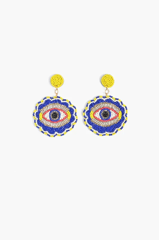 Drop Earrings for Birthday Celebration -Eye see you Evil Eye Earrings