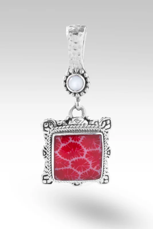 Trendy necklaces and pendants with geometric shapes for a modern aesthetic-Believe Always Pendant™ in Red Indonesian Coral