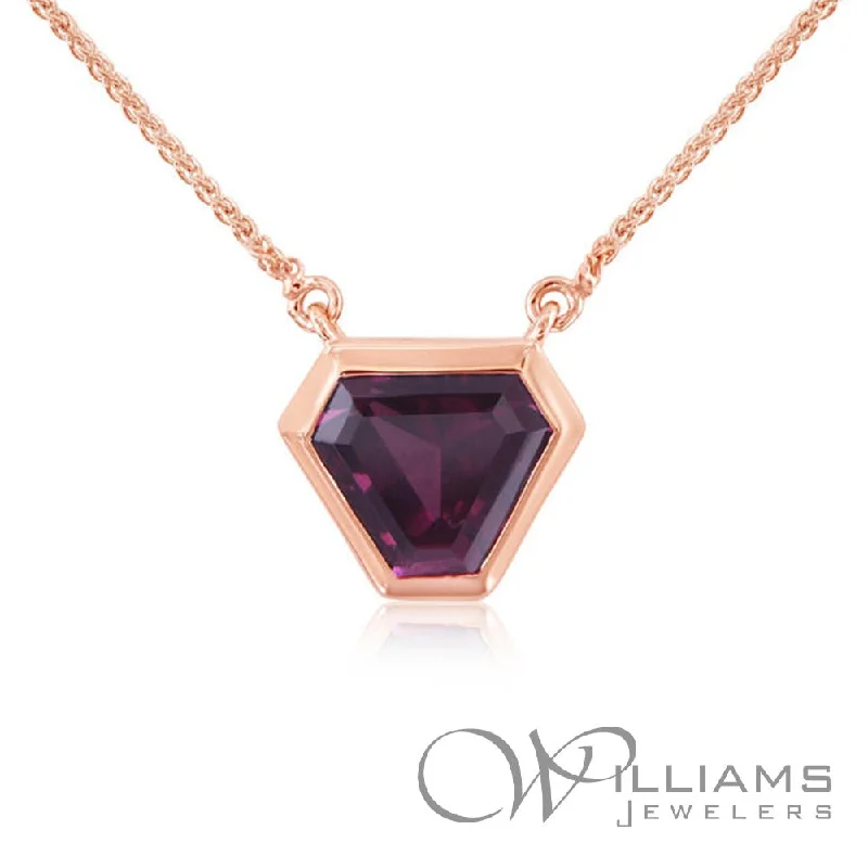 Beautiful necklaces and pendants with diamond halo settings for extra brilliance-Williams Signature 14 Karat Rhodolite Garnet Necklace