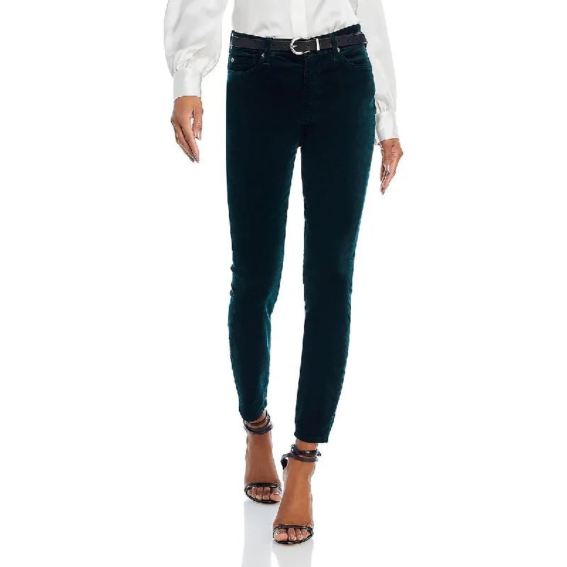 Frayed Hem Jeans for Edgy -7 For All Mankind Womens Velvet High Rise Skinny Jeans