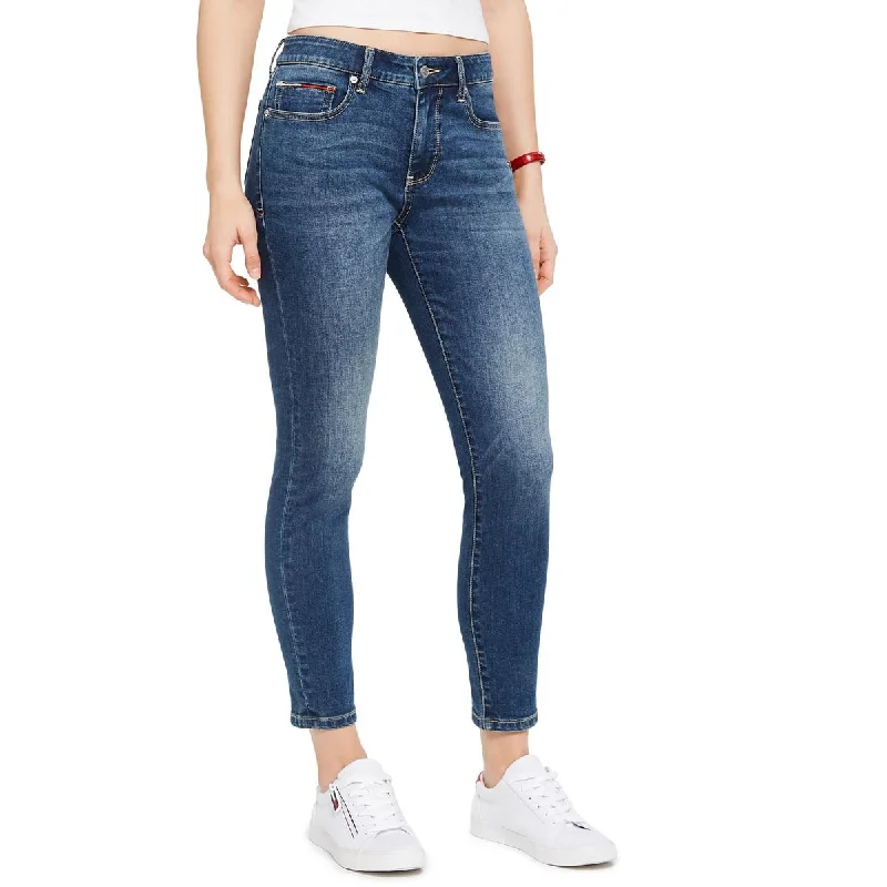 Skinny Jeans for Slim Fit -Tommy Jeans Womens Mid-Rise Ankle Skinny Jeans