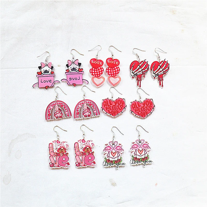 Maximalist Drop Earrings for Bling -Wholesale Round Hollow Spray Painted Acrylic Earrings