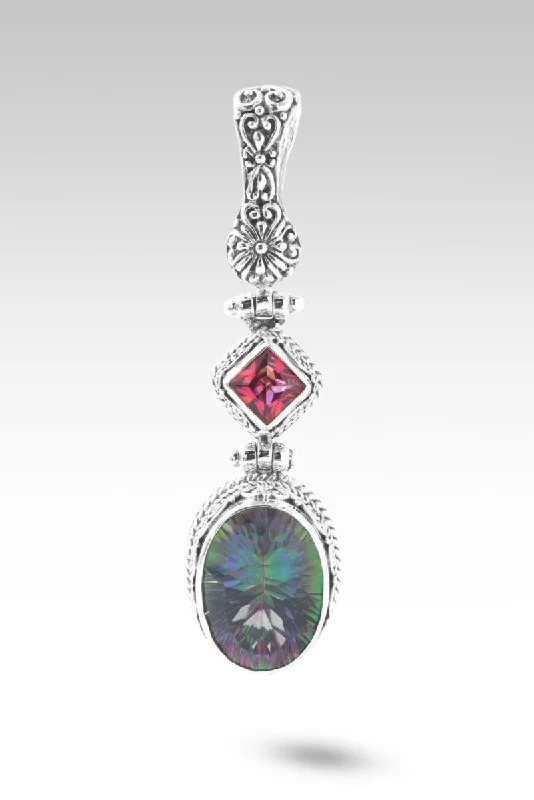 Best necklaces and pendants with heart-shaped lockets for a sentimental keepsake-Abide in Me Pendant™ in Odyssey Green™ Mystic Quartz