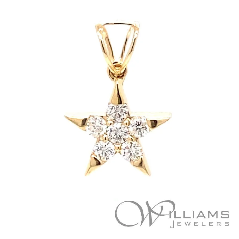 Necklaces and pendants with lock and key designs for a symbolic gesture-Williams Signature 14 Karat Diamond Necklace