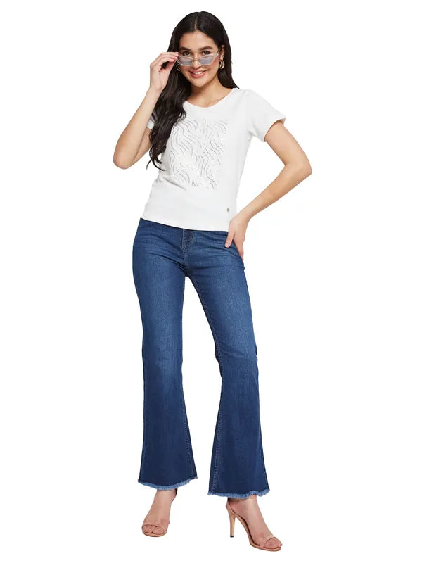 Designer Jeans for Luxury -Mettle Women Skinny Fit Stretchable Clean Look Jeans