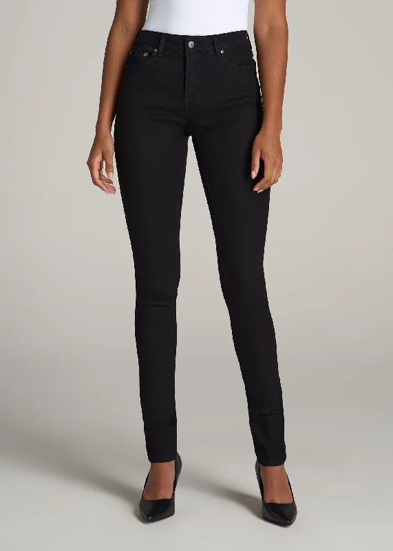 Father's Day Jeans for Present -Sarah MID RISE SKINNY Tall Women's Jean in Black