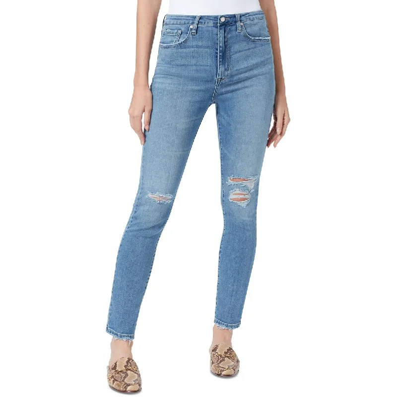 Mom Jeans for Vintage Appeal -Sam Edelman Womens Ripped High Rise Skinny Jeans