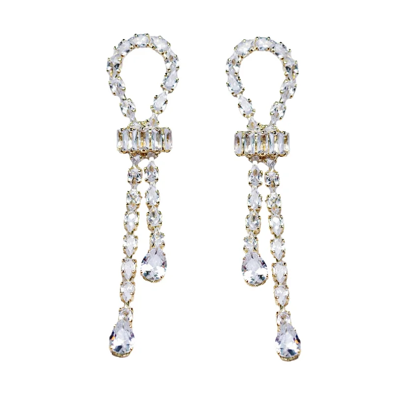 Tarnish Resistant Drop Earrings for Longevity -Thoroughbred Diamond Drop Earrings