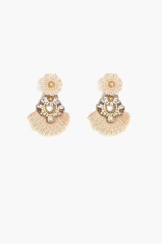 Punk Drop Earrings with Spikes -Dreaming of the Beach Fringe Earrings