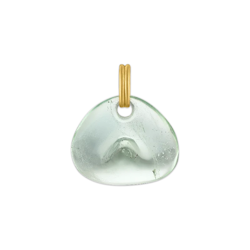 Best necklaces and pendants with glowing moonstone for an ethereal glow-Green Beryl Prunt Pendant