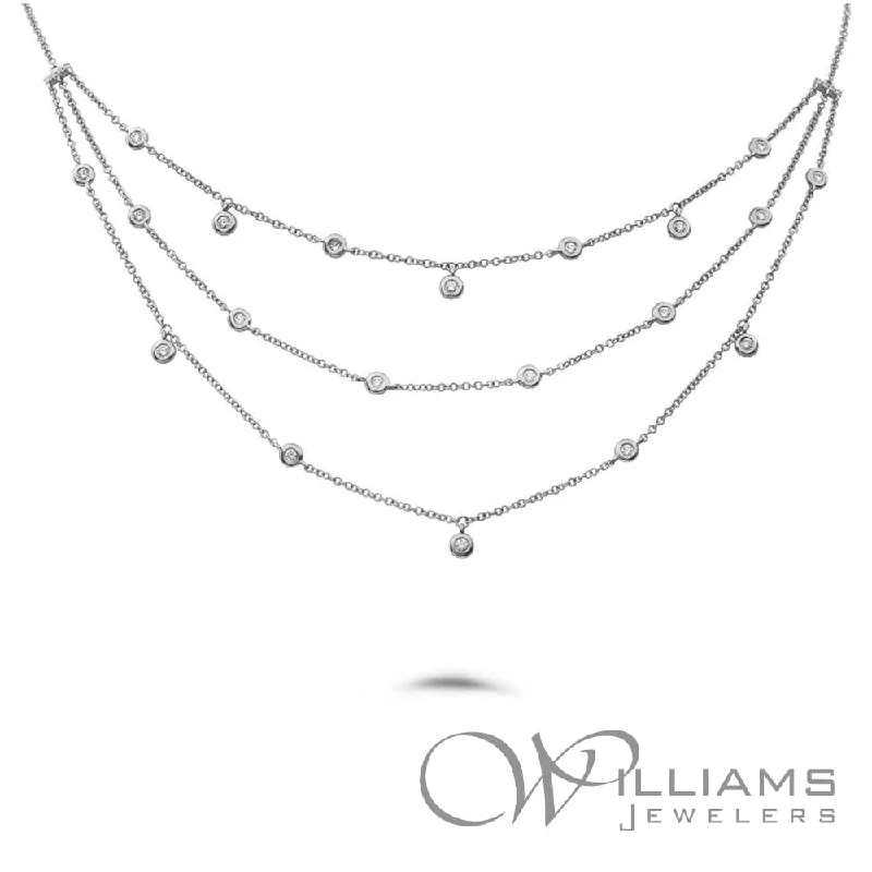 Unique necklaces and pendants with custom birthstone arrangements for personalization-Williams Signature 14 Karat Diamond Necklace