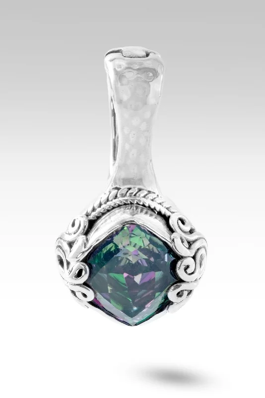 Best necklaces and pendants for weddings with matching designs for bride and groom-Blooming Joy Pendant™ in Chrome Chameleon™ Mystic Quartz