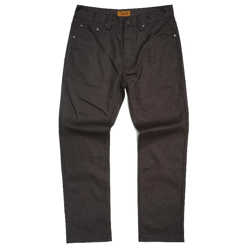 Faded Jeans for Laid-back -V1761 Veno Twill Denim Jeans - Deep Brown