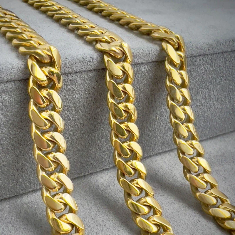 Best necklaces and pendants with silver chains for a sleek, timeless look-14k Yellow Gold Miami Cuban Link 8.00mm Chain Necklace 22.5" 98.3g HEAVY