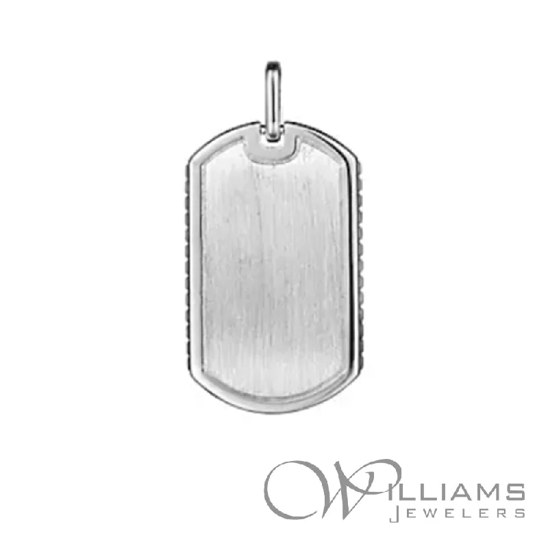 Beautiful necklaces and pendants with diamond halo settings for extra brilliance-Gabriel & Co. Men's Sterling Silver Pendant