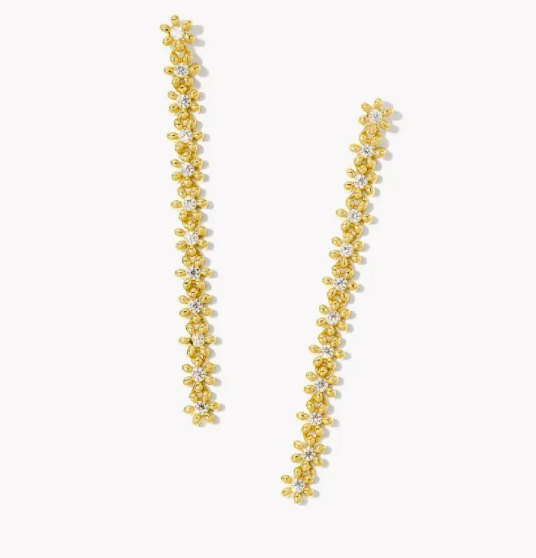 Drop Earrings with Polished Shine -Nydia Linear Earrings