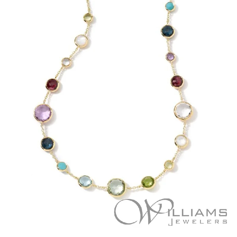 Necklaces and pendants with infinity love symbols for an eternal, romantic gesture-Ippolita Lollipop 18 Karat Multi-Gem Necklace