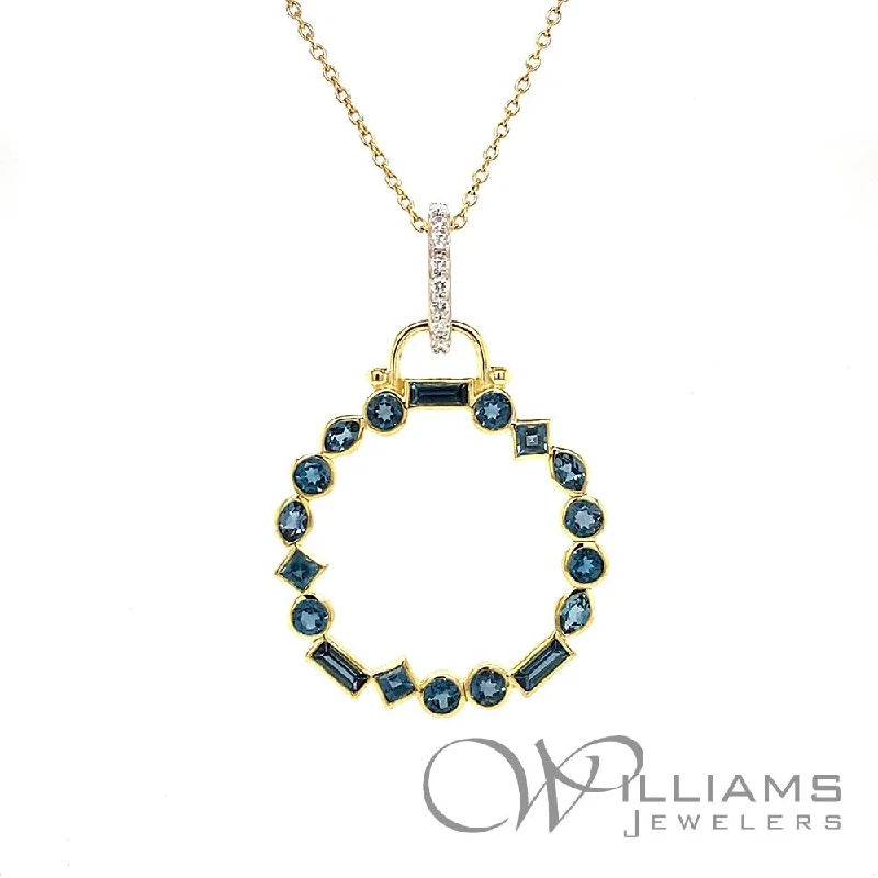 Best necklaces and pendants with infinity hearts for a romantic, eternal symbol-Sloane Street 18 Karat Blue Topaz Necklace