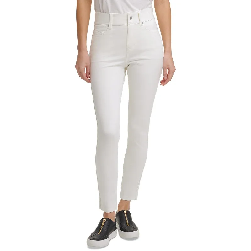 Straight Jeans for Classic Style -DKNY Womens Solid High Rise Skinny Jeans