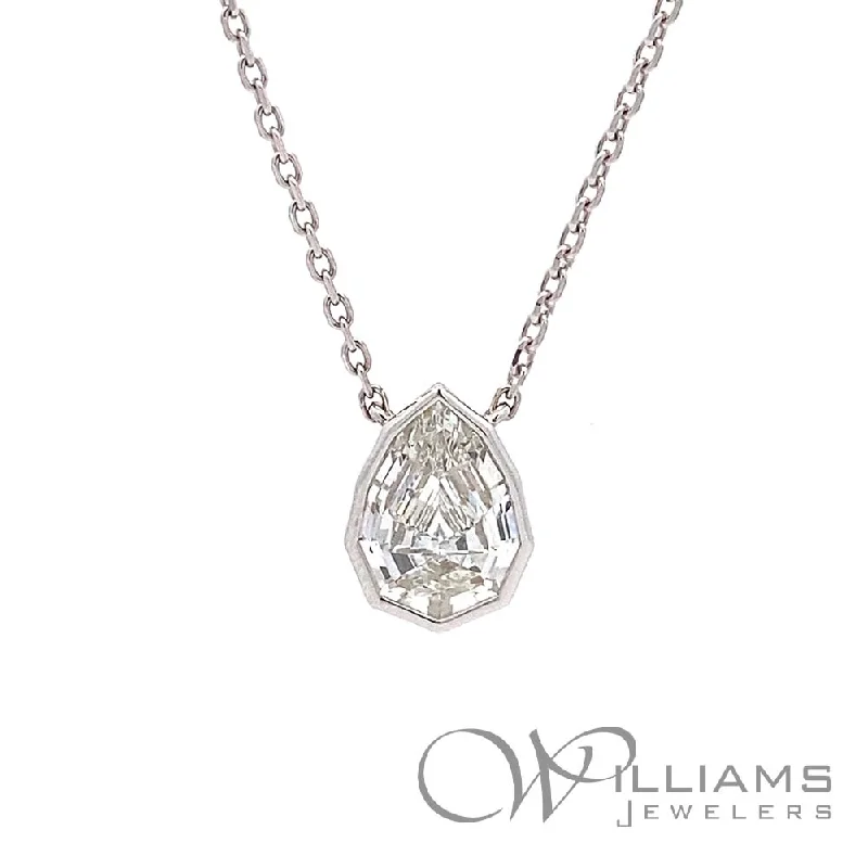 Beautiful necklaces and pendants with diamond halo settings for extra brilliance-With Love 18 Karat Diamond Necklace